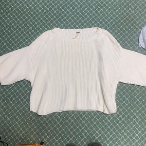 Cream free people sweater